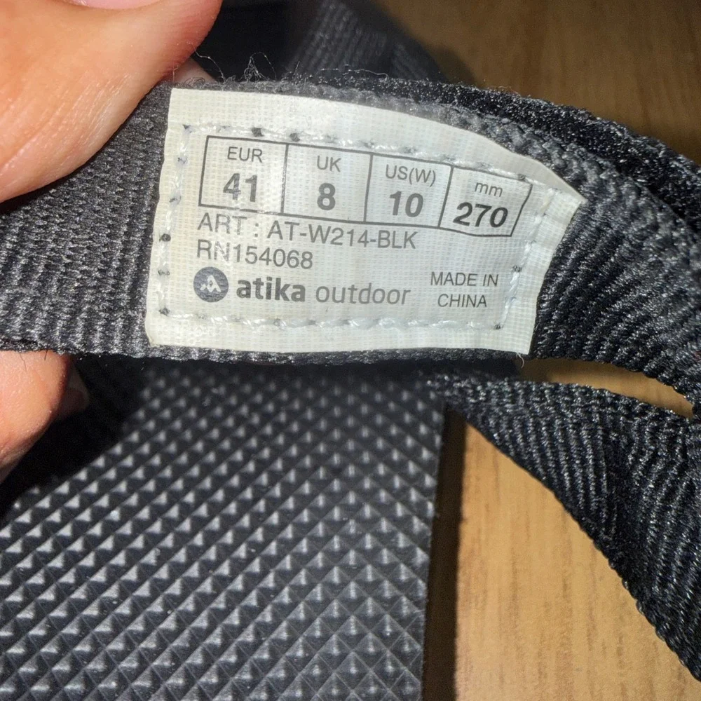 Atika Outdoor Maya Sport Sandals Black Strappy Hiking Water Shoes AT-W214-BLK 10